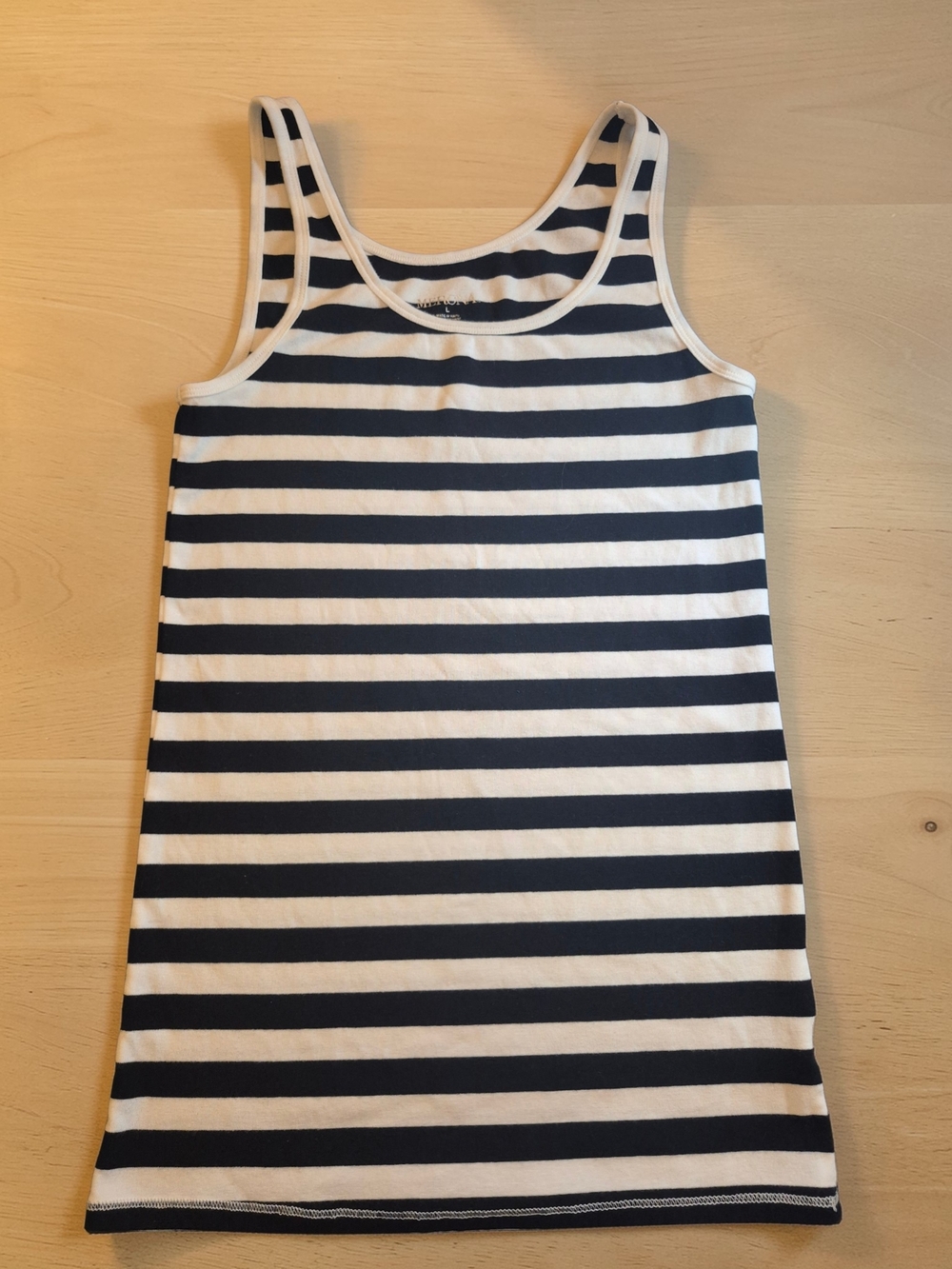 Merona Black and White Striped Tank Top